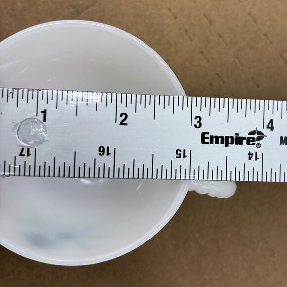 Vtg Federal Milk Glass Atomic Flower Patio Snack Set Plates Tea Cups 8pc MCM 50s - Picture 12 of 13